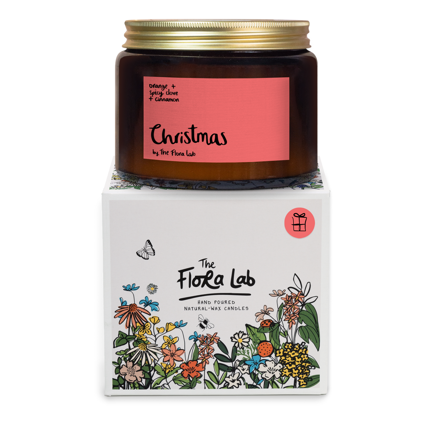 The Flora Lab Christmas 2 Wick Candle