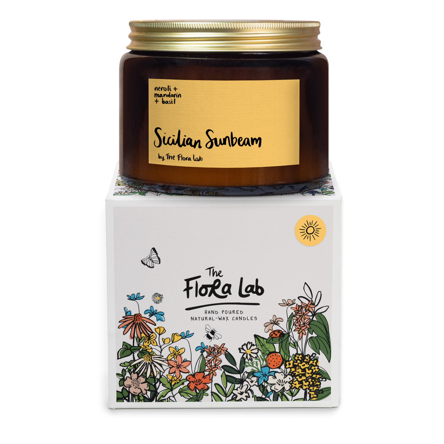 The Flora Lab Sicilian Sunbeam 2 Wick Candle