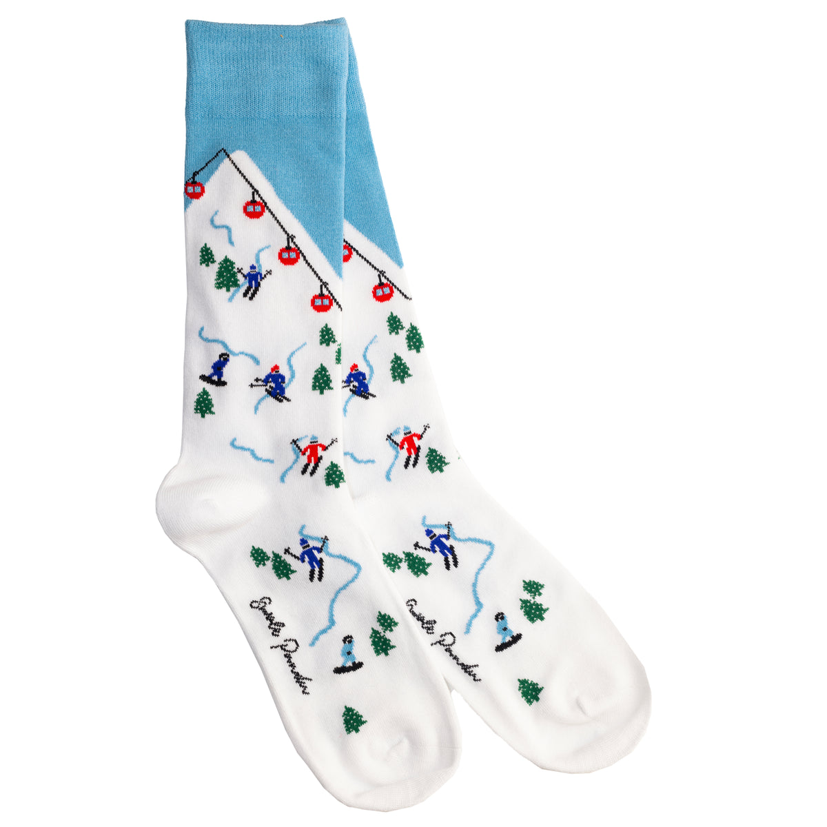 Ski Scene Bamboo Socks