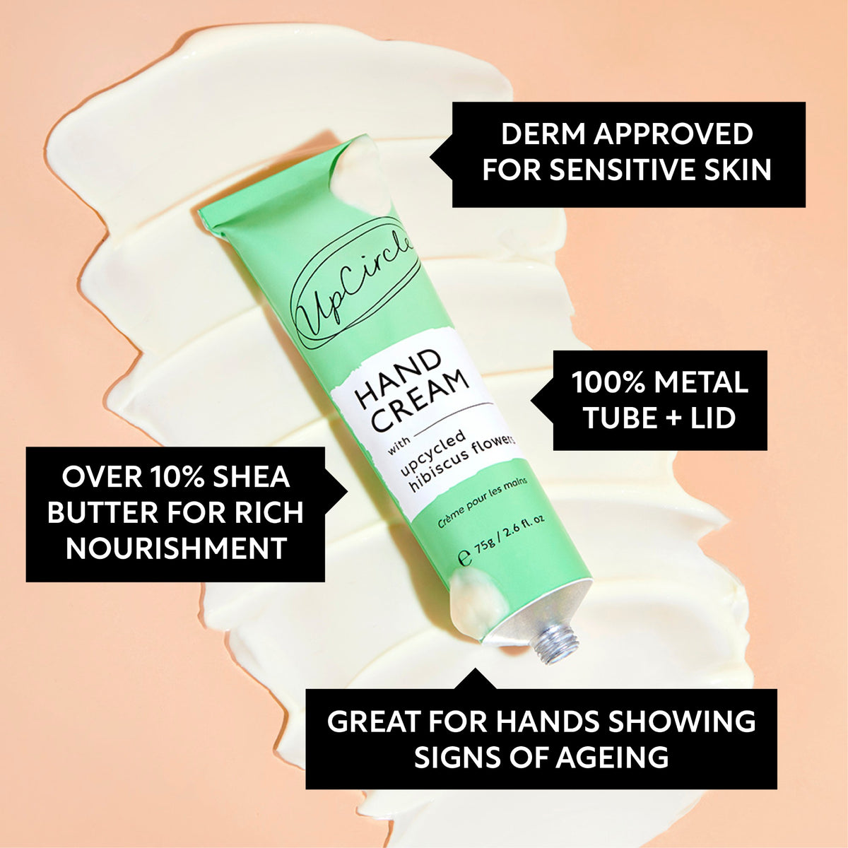 UpCircle Hand Cream with Upcycled Hibiscus Flowers
