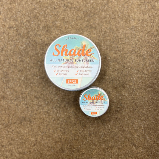 Two tins sat on wooden background, one larger and one smaller