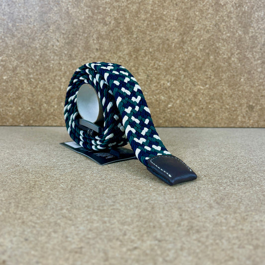 Navy & Green Zigzag
