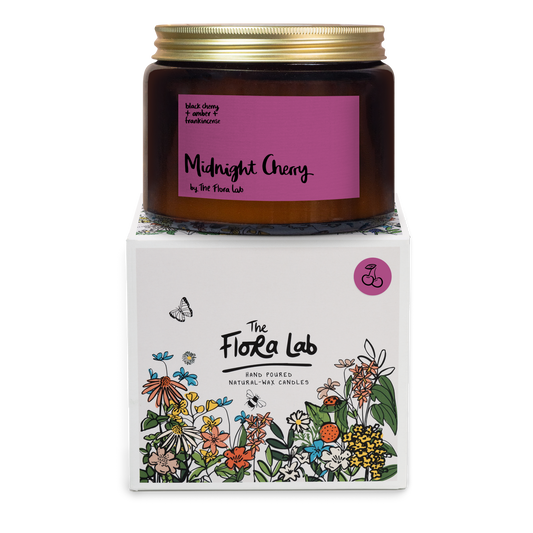 The Flora Lab Midnight Cherry 2 Wick Candle