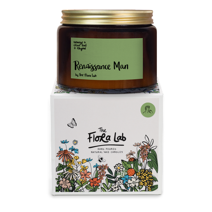 The Flora Lab Renaissance Man 2 Wick Candle