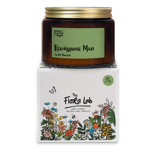 The Flora Lab Renaissance Man 2 Wick Candle