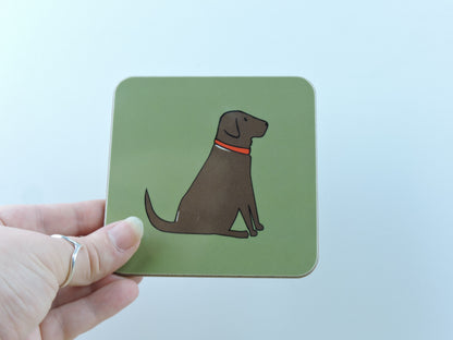 Chocolate Labrador Coaster