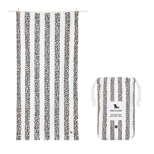 Dock & Bay Dashing Leopard XL Quick Dry Towel